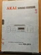 Original Service Manual & Parts List for the Akai AM-UO3 AM-U03 Amplifier Amp