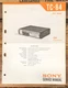 Sony TC-84 Cassette  Service Manual *Original*