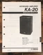 Yamaha KA-20 Keyboard Amplifier Service Manual *Original*