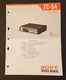 Sony TC-84 Car Automotive 8 Track Cassette Player, Service Manual.  Japan 