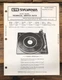 Sylvania / BSR R/C Model MA70 Record Changer Service Manual *Original*