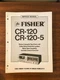 Fisher CR-120 CR-120-5 Cassette Service Manual *Original* #2