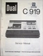 Dual C 919 Cassette Deck Stereo Tape Recorder Original Service Manual