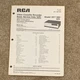 Vintage RCA Video Cassette Recorder Basic Service Data VHS Model VKT 300/325 