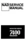 Service manual for NAD 7400