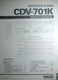 YAMAHA CDV-701K CD Player Service Manual Original