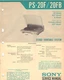 Sony PS 20F 20FB Service Manual turntable record player Original Repair Book