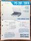 Sony PS-20F PS-20FB Record Player / Turntable  Service Manual *Original*