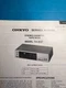 Onkyo TA-W55 Tuner Amplifier 120/220V Service Manual/Schematic