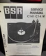 BSR C141 C141R Turntable Service Manual Original