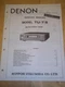 Denon Service Manual for the TU-7.5 Tuner ~ Original~Operating Owner
