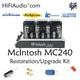 McIntosh MC240 amplifier restoration cap repair upgrade rebuild kit capacitor