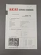 Akai Model SW-7 II Speaker System Service Manual Brochure D-2294