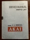 Akai Model AA-1010DB Stereo Receiver Service Manual Original OEM Genuine Vintage