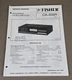 Fisher Integrated Stereo Amplifier CA-856R Service Manual D-3791