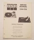 BSR C114/C115 Turntable Service Manual.  Better Sound Reproductions 