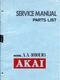 Vintage Akai Model AA-1010DB Stereo Receiver Service Manual/ Parts List