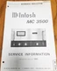 McIntosh MC3500 Amplifier Service Information w/Bulletin - Original