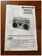 Sanyo M9810KA Stereo Radio Cassette Recorder Boombox Manual - Guide - 1980s