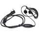 HQRP G Shape 2 Pin Earpiece Headset PTT Mic for Kenwood Series Radio Devices