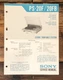 Sony PS-20F PS-20FB Record Player / Turntable Service Manual *Original*