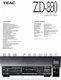 Teac - ZD-880 CD Player - Original Sales Brochure - 