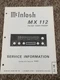 McIntosh MX112 Tuner Preamp Service Manual *Original*
