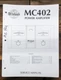 McIntosh MC402 MC-402 Amplifier  Service Manual *Original*