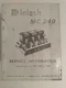McIntosh MC 240 Amplifier Original Service Manual