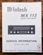 Mcintosh MX-112 MX112 Preamp / Preamplifier  Service Manual *Original* #2