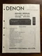 Denon Model DTR-2000 Digital Audio Tape DAT Deck Service Manual Original OEM