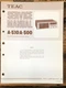 Teac / Tascam A-500 A-510 Cassette  Service Manual *Original*
