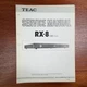 VINTAGE TEAC RX-8 DBX UNIT SERVICE MANUAL 