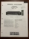 Onkyo T-G10 Synthesized FM Tuner Service Manual Original Genuine OEM
