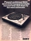 1976 Sony PS-3300 Semi-Automatic Turntable photo Sorry Pioneer vintage print ad