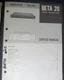 NIKKO BETA 20 PreAmp Service Manual Original