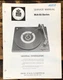BSR MA-55 Series Record Player / Turntable Service Manual *Original*