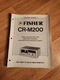 Fisher CR M200 Cassette Deck Service Manual repair 