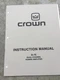 Crown Audio Power Amplifier Owners Manual D 60 D-150 D-75 D-150A  (CHOOSE ONE)