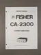 Fisher CA-2300 Stereo Amplifier Service Manual D-1529