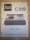 Dual Service Manual~C 919 Cassette Tape Deck/Player~Original~Repair