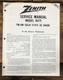 Zenith Model B471 Radio Service Manual *Original*