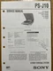 SONY PS-J10 STEREO TURNTABLE SYSTEM ORIGINAL SERVICE REPAIR MANUAL