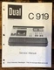Dual C-919 C 919 Cassette  Service Manual *Original*