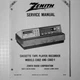 ZENITH &reg; TR12 Service Manual - Cassette Tape Player Recorder - Model C682 C682-1