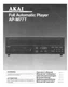 Akai AP-M77T Turntable Owners Instruction Manual