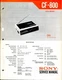 VINTAGE SONY SERVICE MANUAL CLOCK FM/ AM CASSETTE- CORDER CF-800