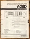 Yamaha A-28D Amplifier  Service Manual *Original*