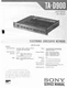 High res scans of service manual for Sony TA-D900 electronic crossover network