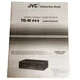 Vtg Original JVC Model TD-W444 Double Cassette Deck Instruction Book Manual 1988